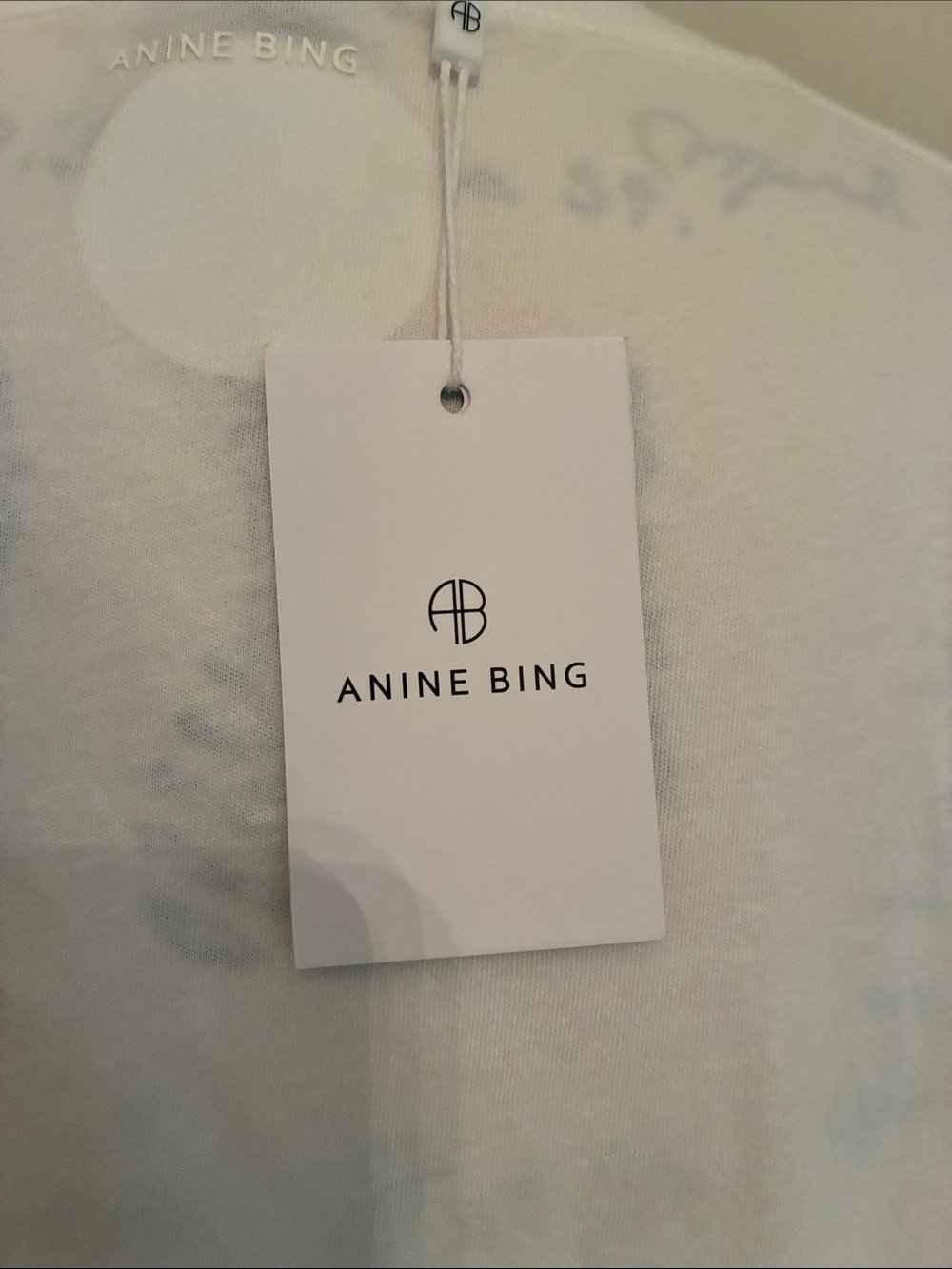 Anine Bing Cade Tee with Hearts (Ivory & Black) - Picture 12 of 17